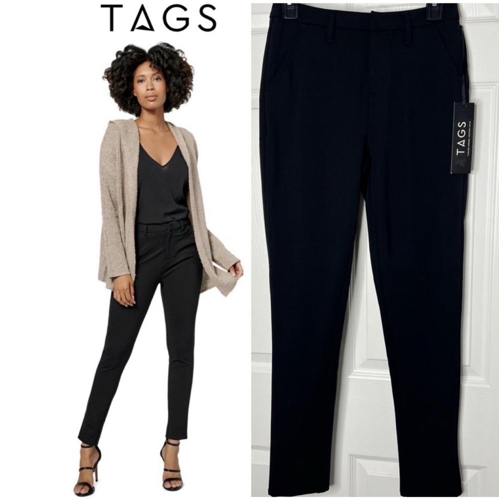 NWT Timeless Apparel Getaway Style Boutique Black Ponte Women Slim Pants
